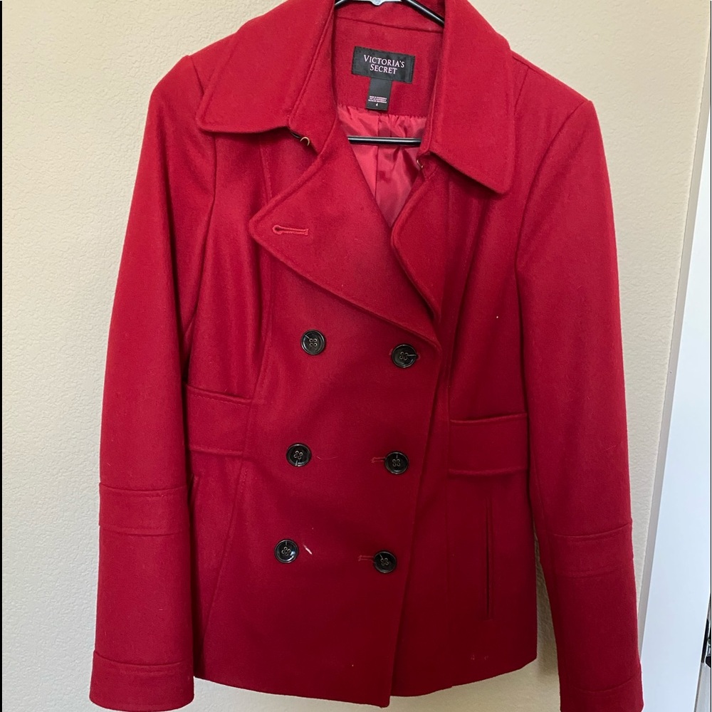 red trench coat